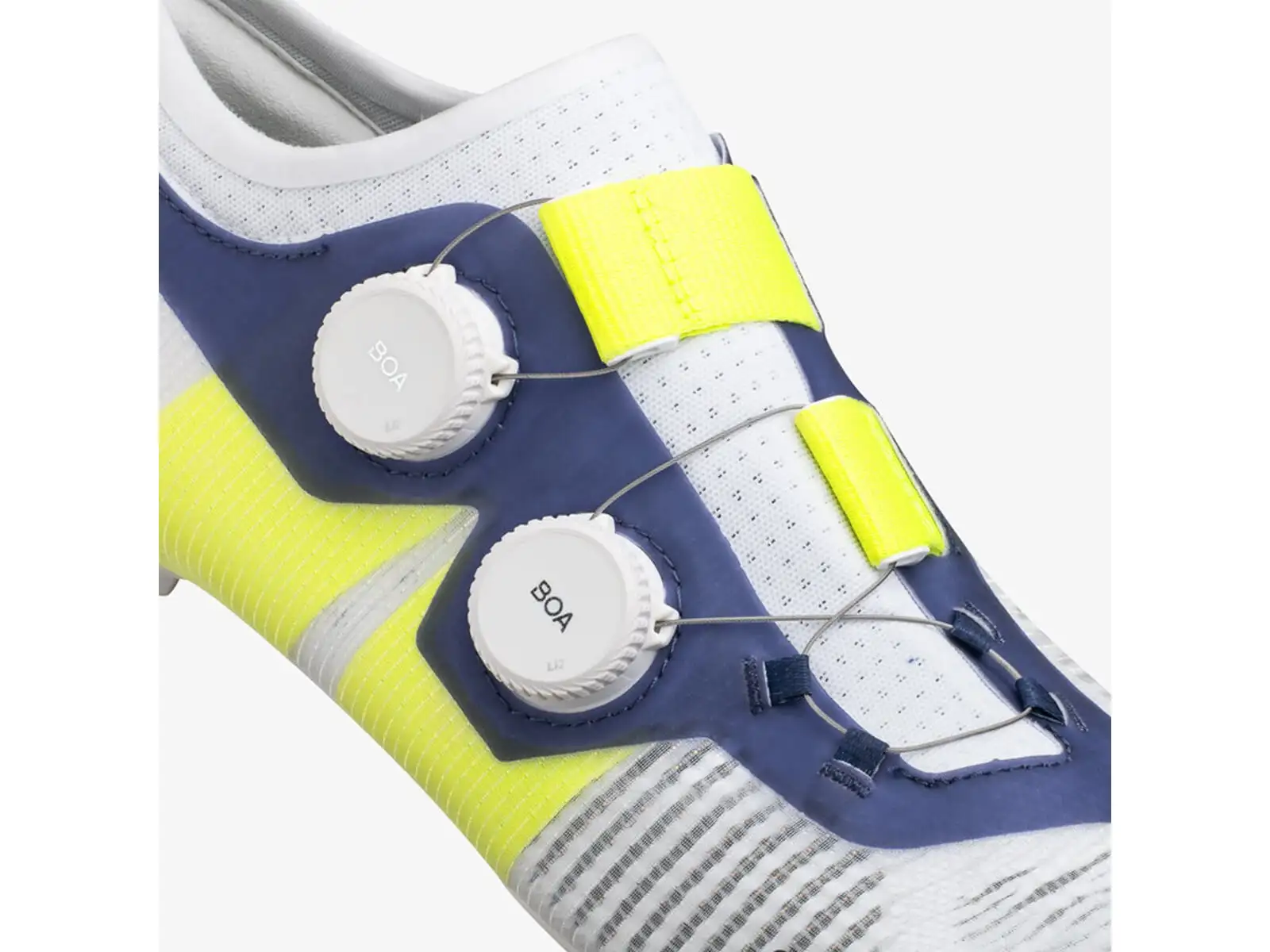 Fizik Vento Vega Carbon road cycling shoes White/Yellow Fluo