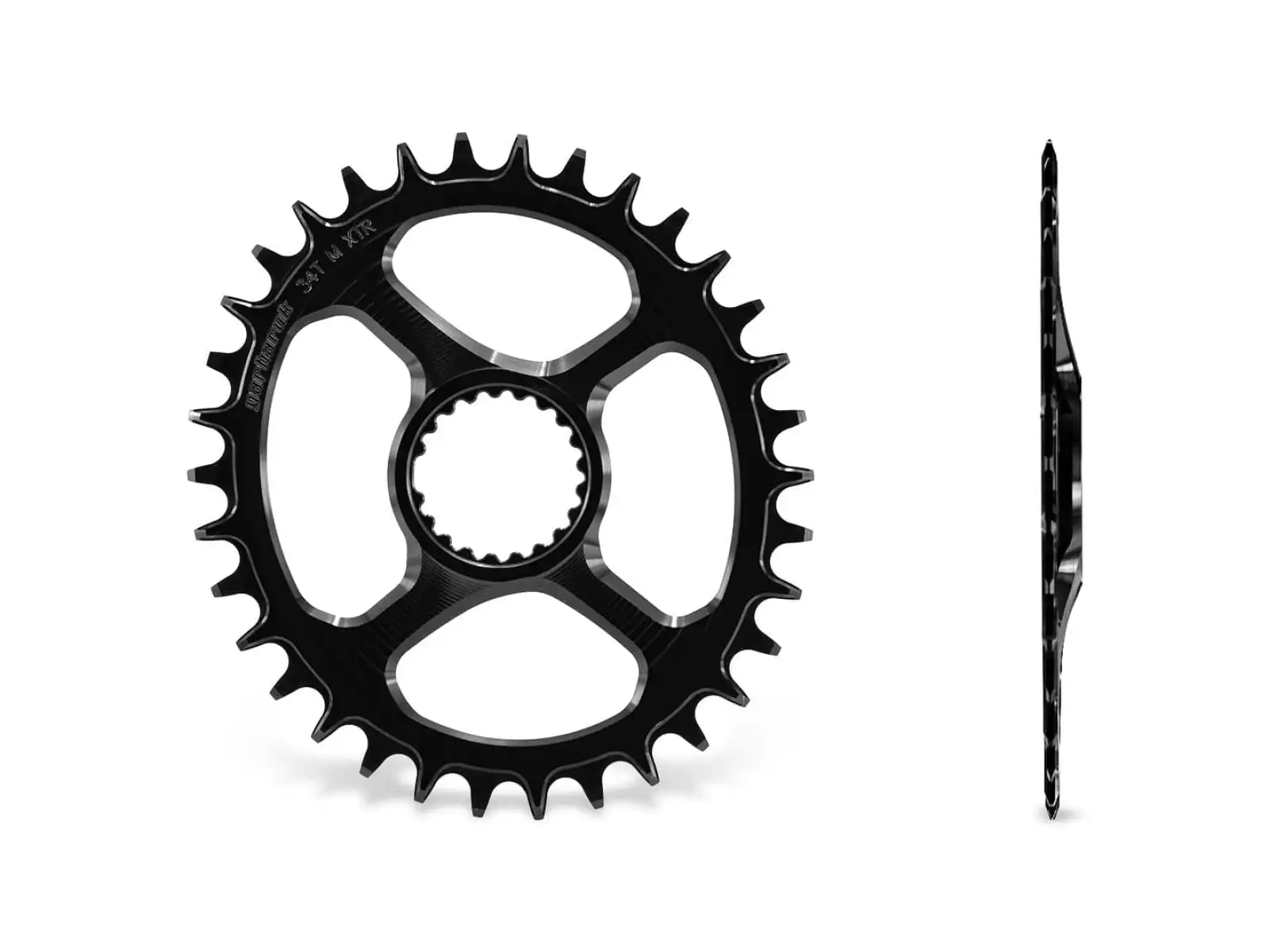 Garbaruk Oval MTB chainring Shimano Silver 34T