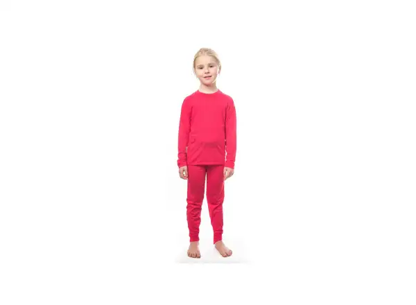 Sensor Merino Air kids set long sleeve shirt + bottom trousers Magenta