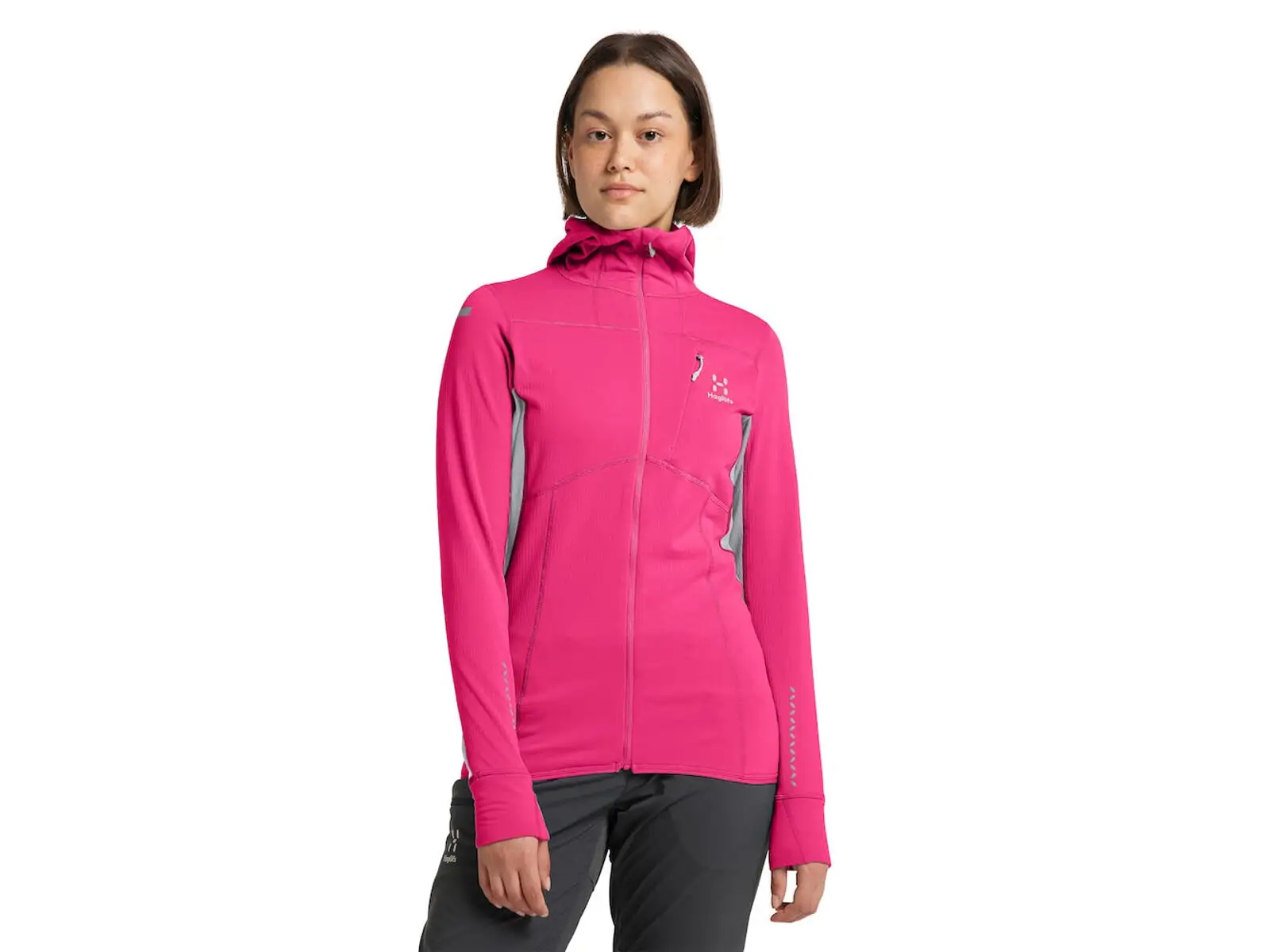 Haglöfs L.I.M. Mid Comp Hood women's sweatshirt pink