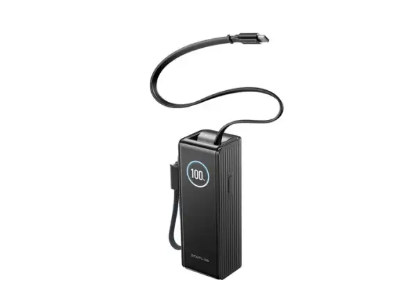 EcoFlow Rapid Power Bank (25000mAh,170W) 2x100W built-in USB-C cable - black