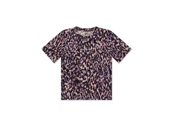 Mons Royale Icon Merino women's T-shirt short sleeve Rock Leopard