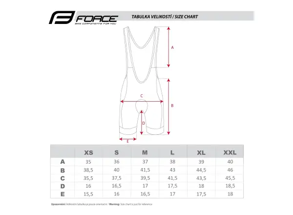 Force Stripe Lady women's bib shorts with padding black/grey