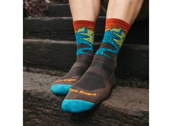 Darn Tough Chasing Waterfalls Micro Crew Lightweight Cushion men's socks Earth