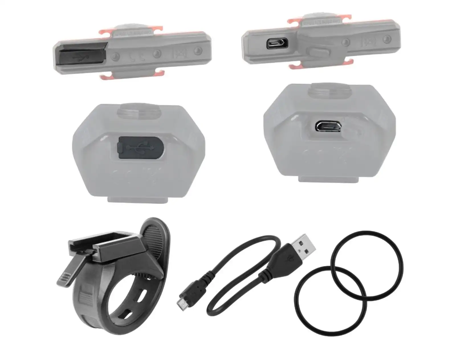 Force Glare set of lights front and rear USB