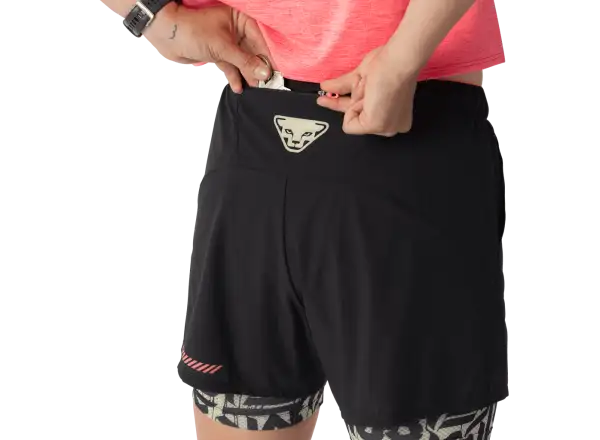 Dynafit Trail 2in1 women's running shorts Black Out/Overcast