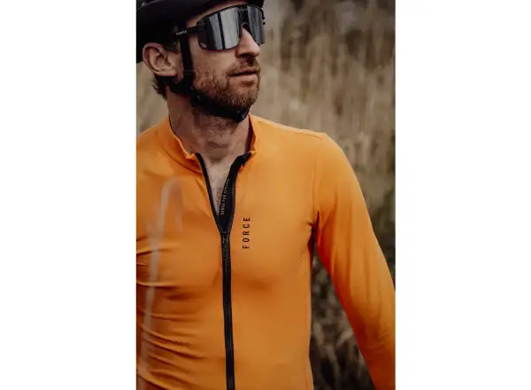 Force Endless cycling jersey long sleeve orange