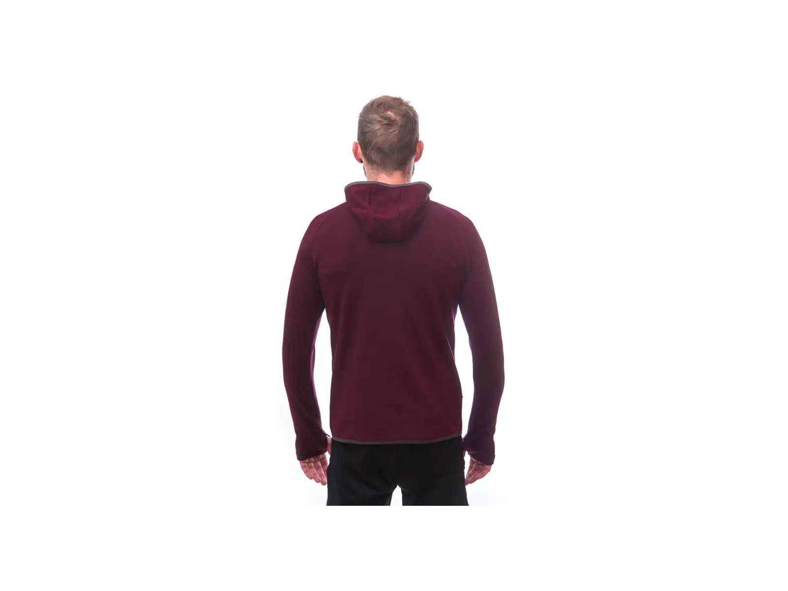 Sensor Merino Upper Heli men's sweatshirt Port Red