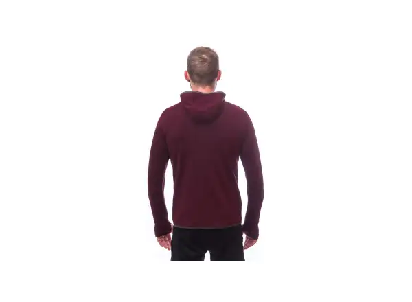 Sensor Merino Upper Heli men's sweatshirt Port Red