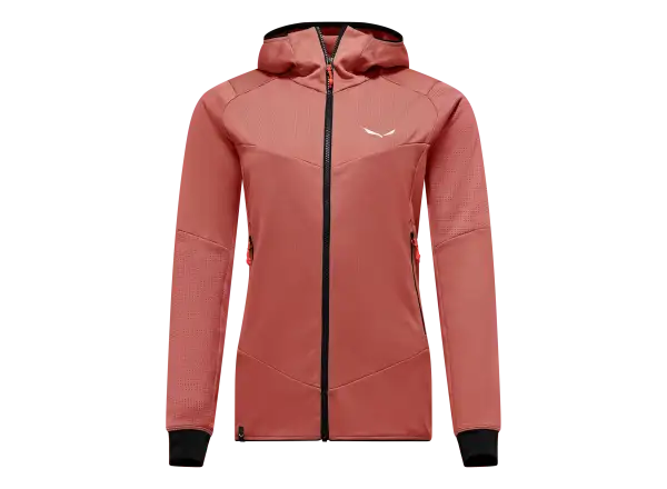 Salewa Sella Crevasse Hooded women's sweatshirt Desert Pink