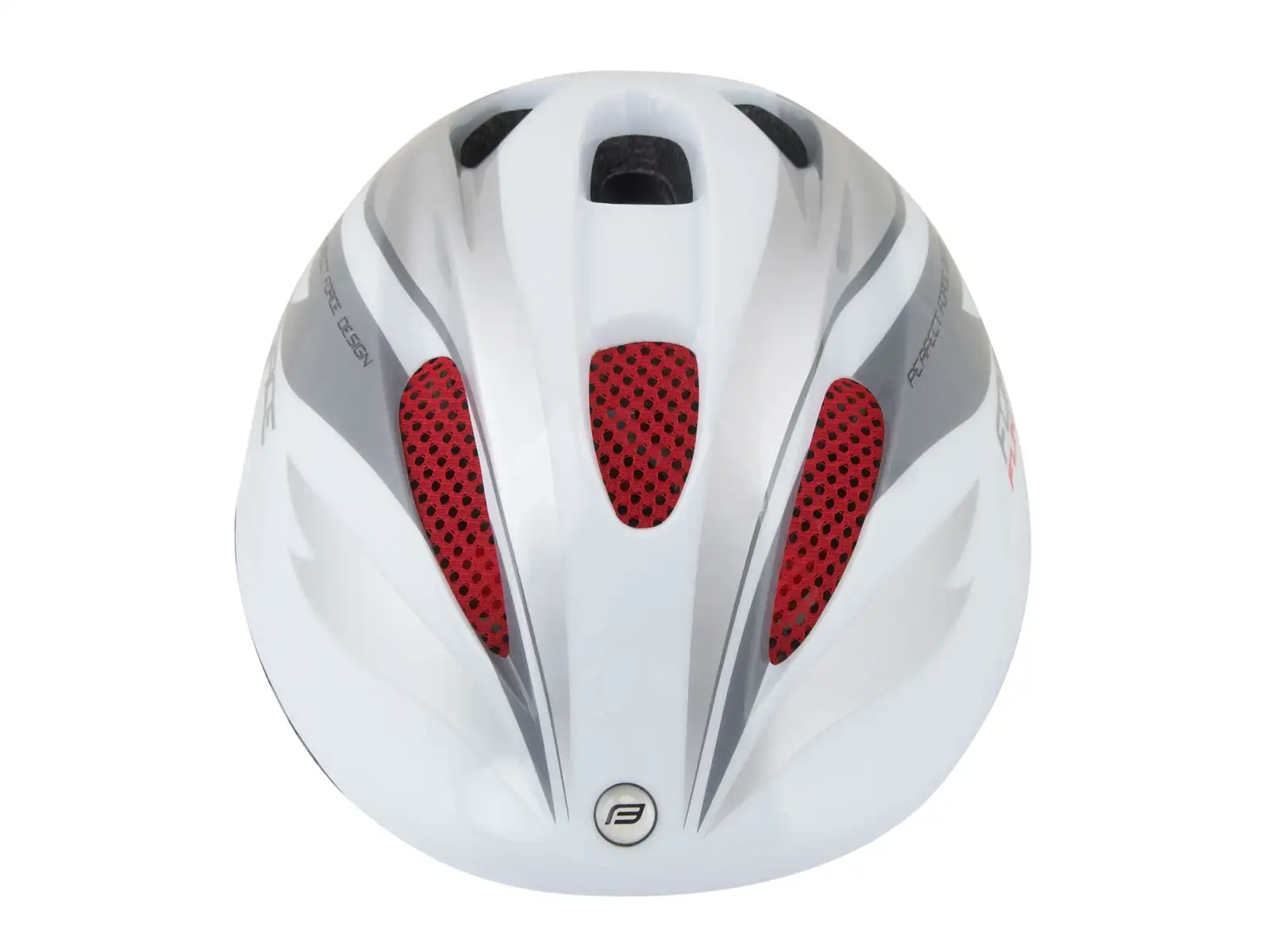Force Fun Stipes children's helmet white/red