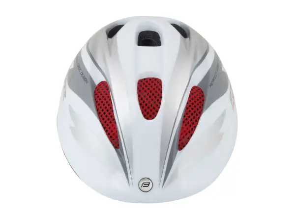 Force Fun Stipes children's helmet white/red