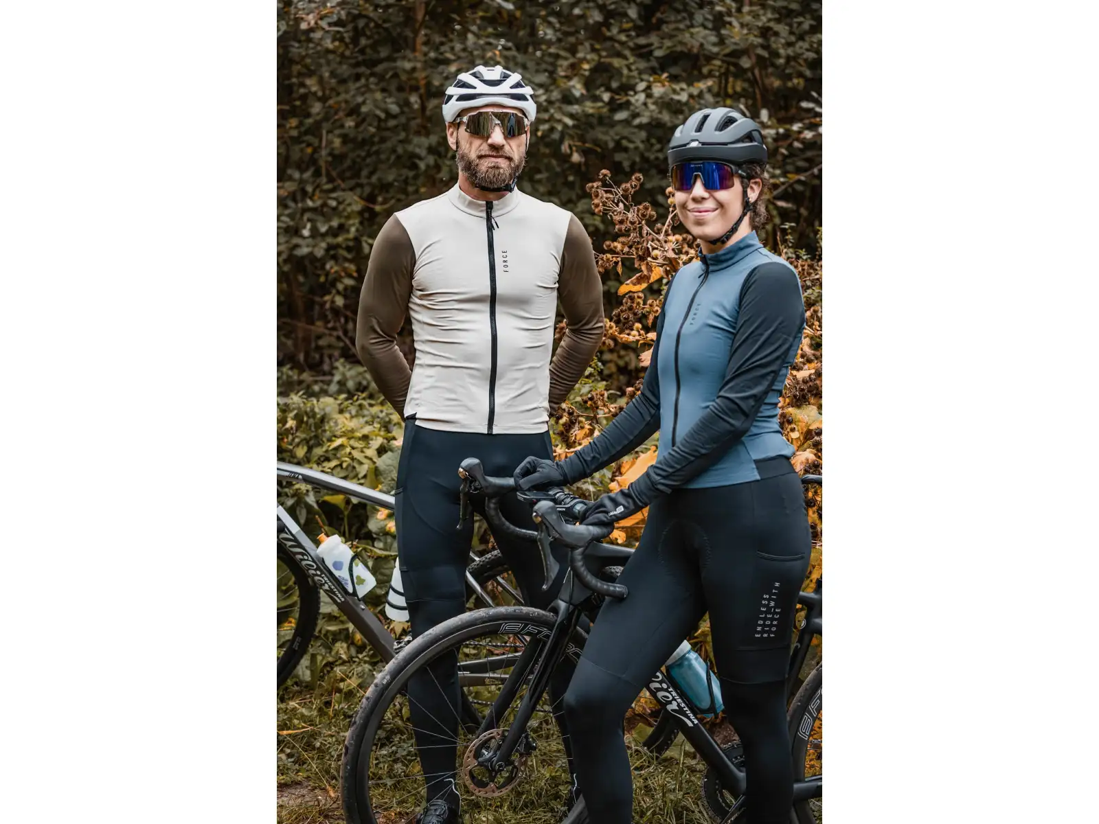 Force Endless men's bib pants with pad Black