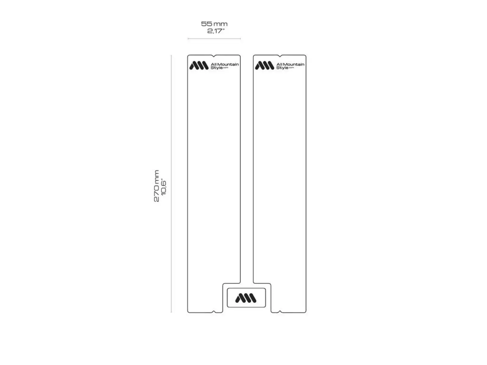 All Mountain Style fork protection stickers Clear/Silver