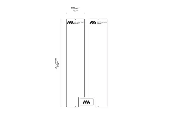 All Mountain Style fork protection stickers Clear/Silver