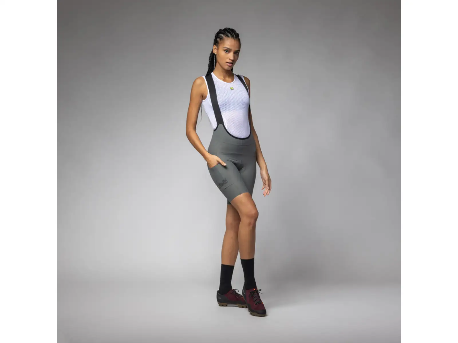 Alé Gravel Pro Off Road-Gravel women's cycling shorts Fango