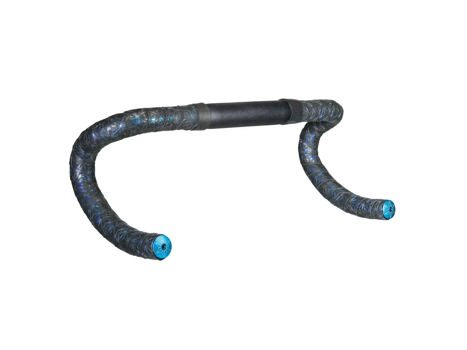 Supacaz Super Sticky Kush Splat tape Blue Refractor/Blue plugs