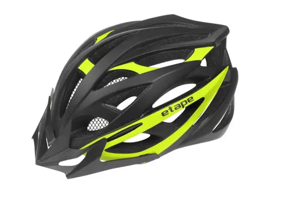 Etape Magnum cycling helmet black/yellow fluo matte