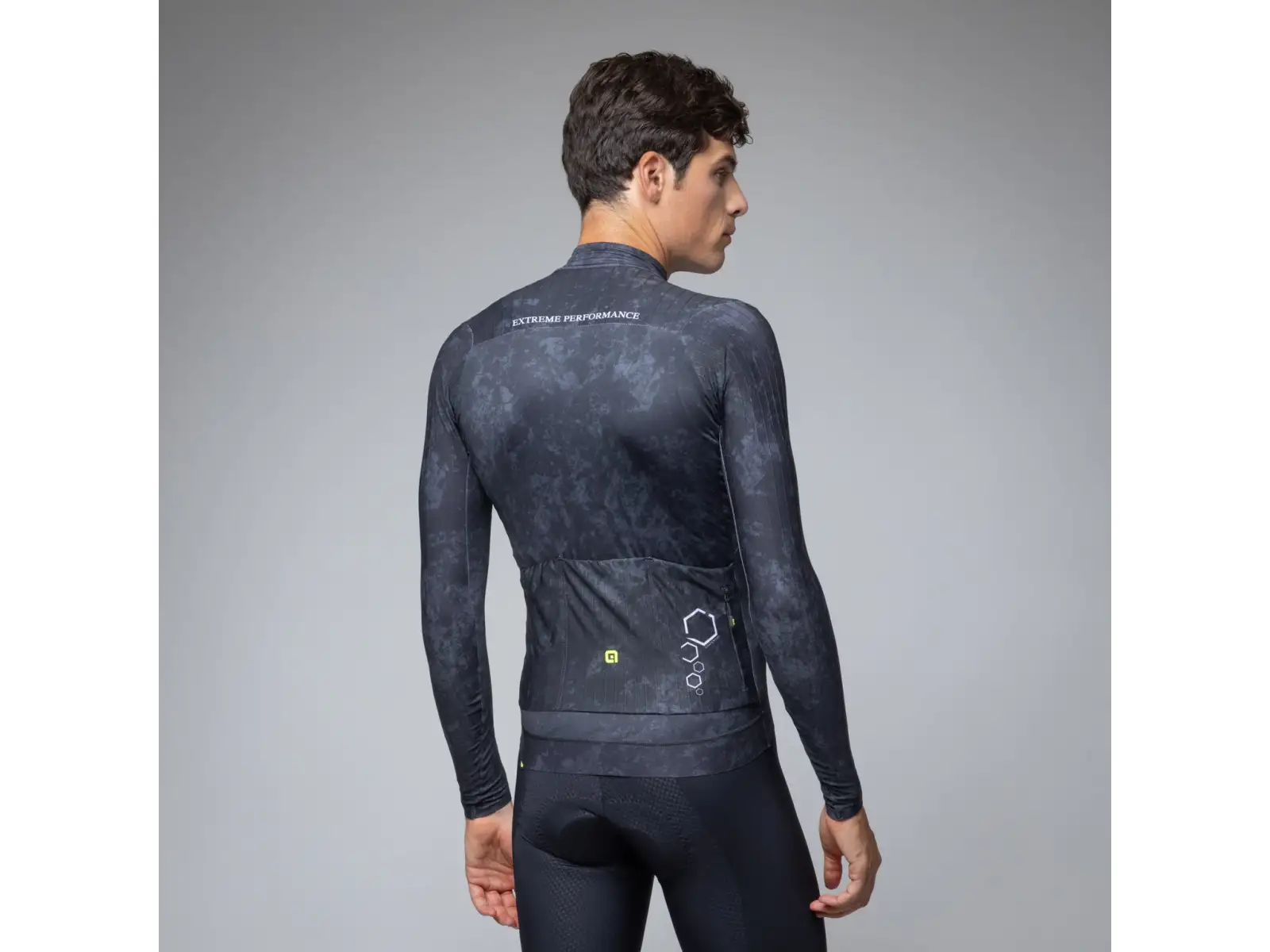 Alé R-EV1 Grafenium men's insulated cycling jersey Black