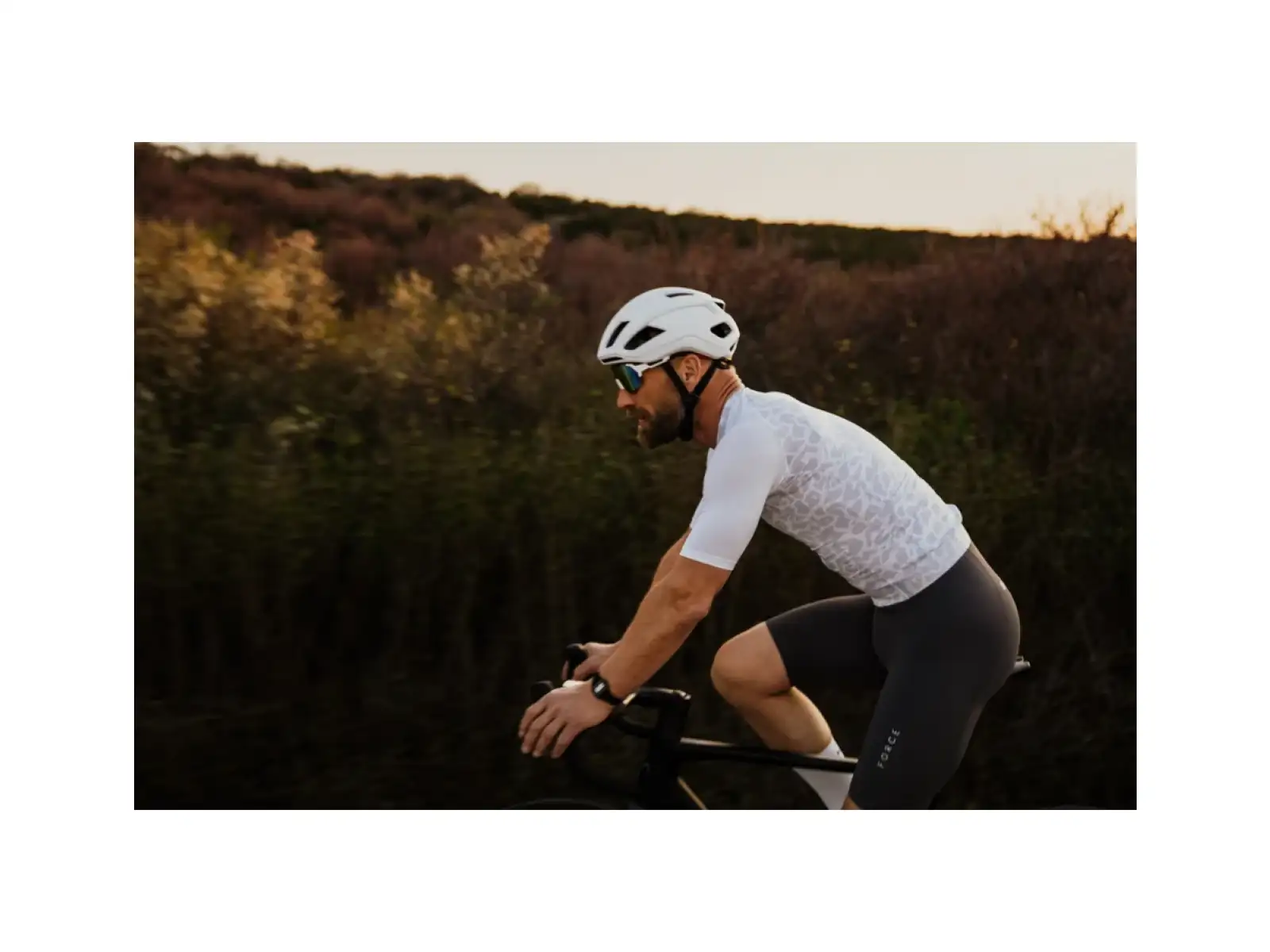 Force Leopard men's jersey short sleeve white/gray