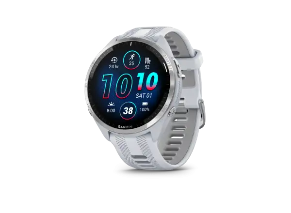 Garmin Forerunner 965 smart watch Silver Titan/White