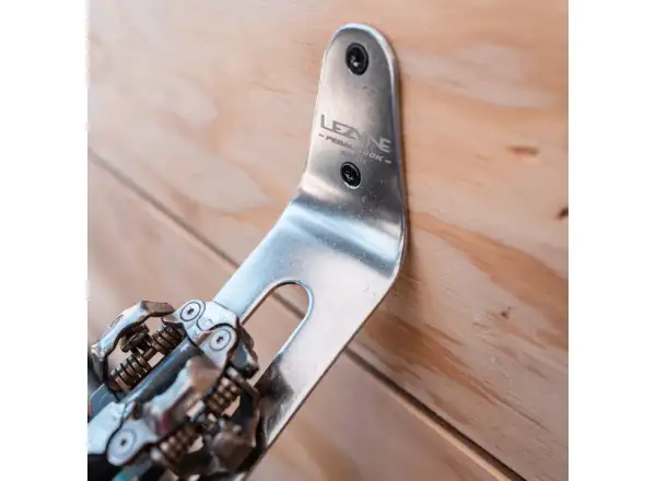 Lezyne Stainless Pedal Hook wall mount for bike silver