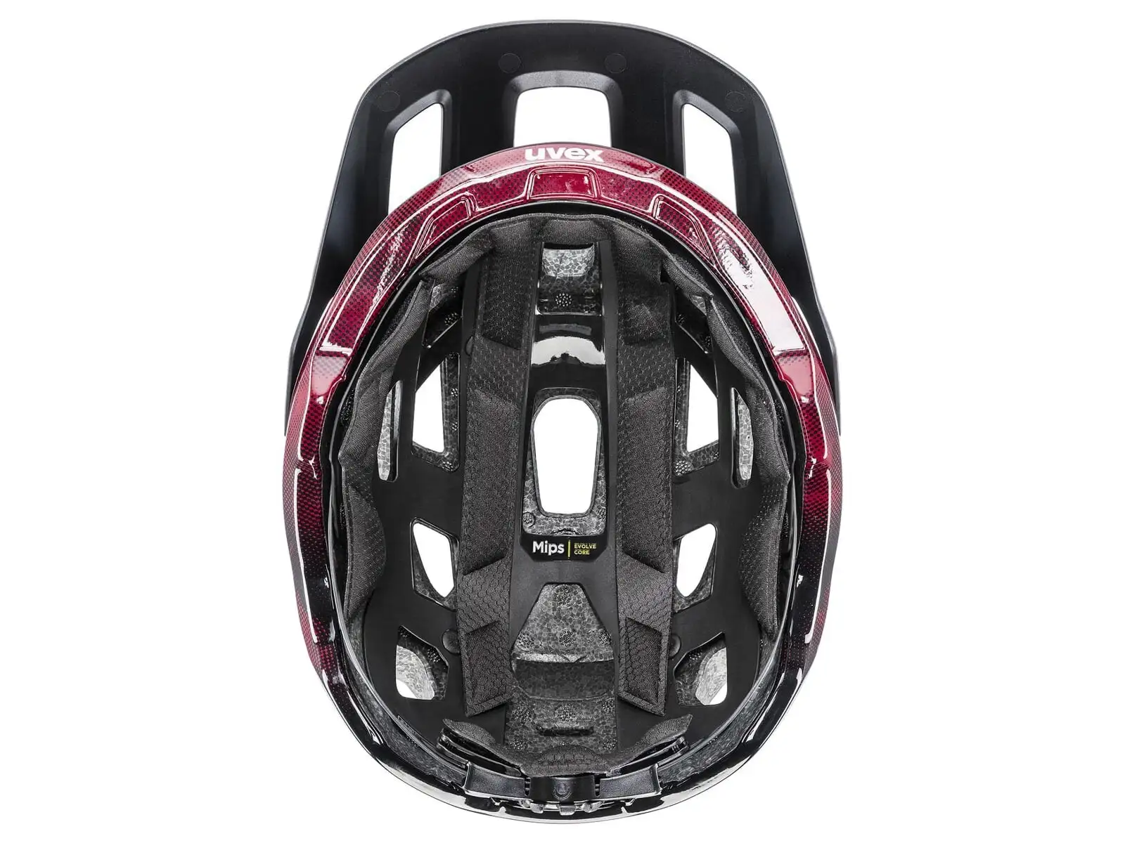 Uvex React Mips helmet Black/Ruby Red Matt