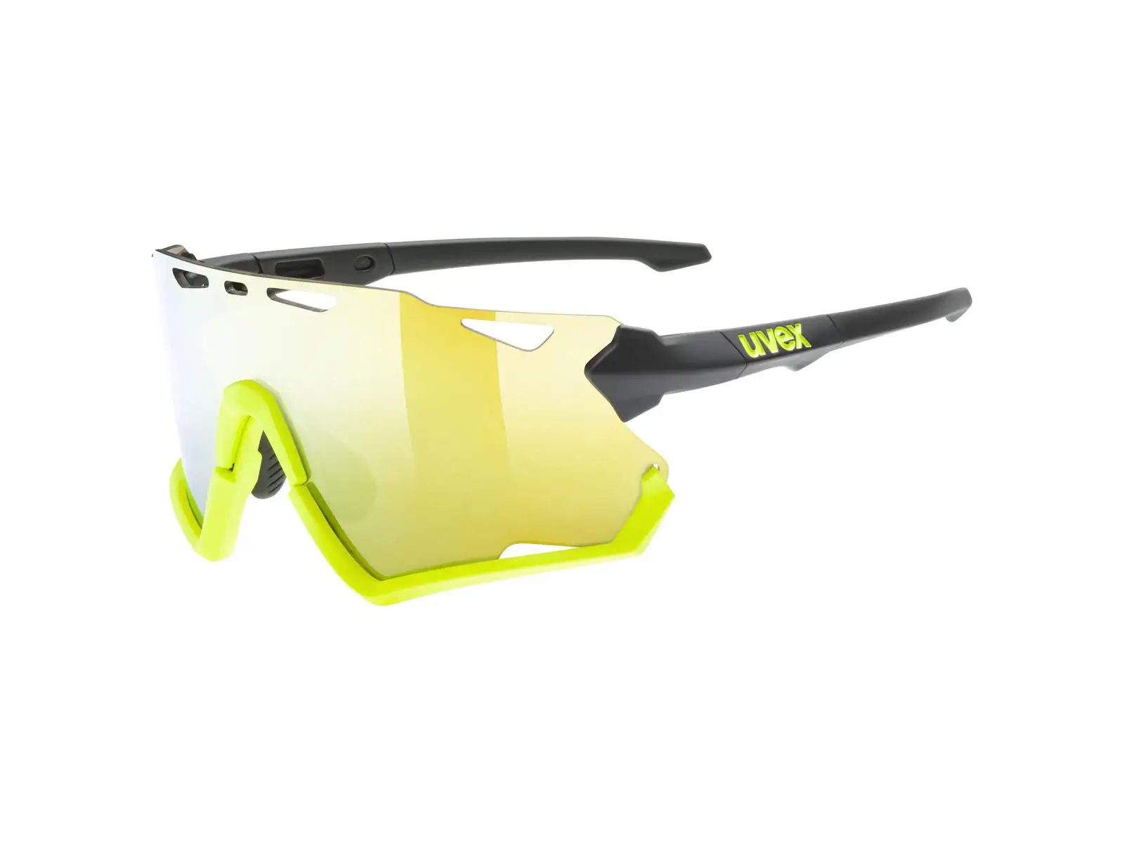 UVEX Sportstyle 228 glasses Black Lime Mat / Mirror Yellow (Cat. 3)