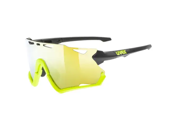 UVEX Sportstyle 228 glasses Black Lime Mat / Mirror Yellow (Cat. 3)