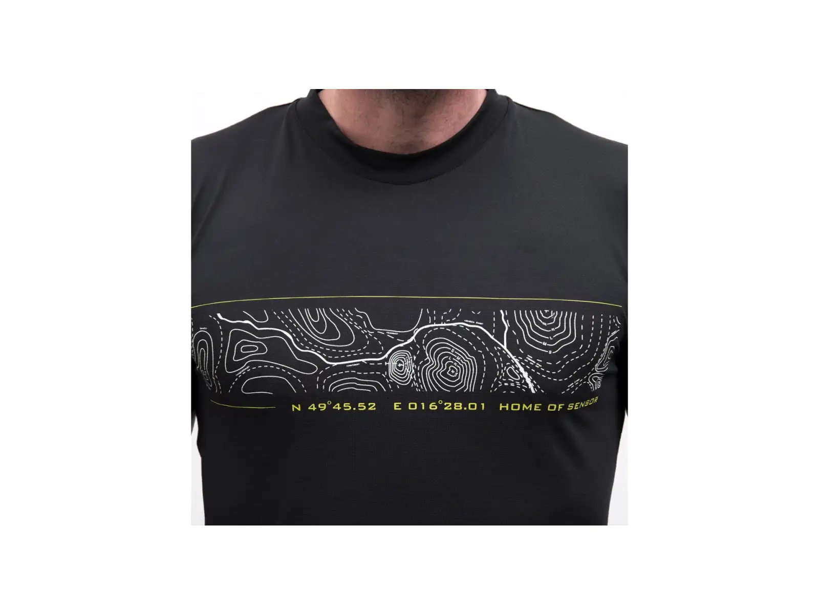 Sensor Coolmax GPS men's shirt short sleeve black