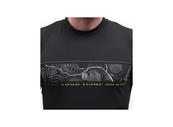 Sensor Coolmax GPS men's shirt short sleeve black