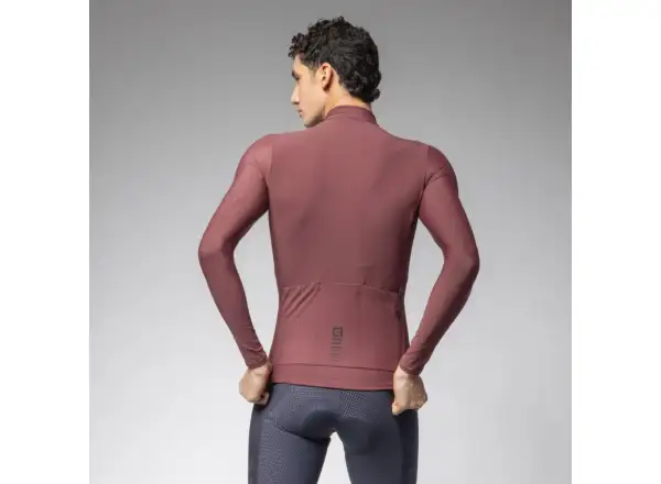 Alé R-EV1 Warm Race men's insulated jersey long sleeve Burgundy