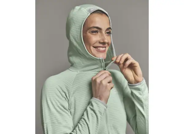 Ortovox Fleece Light Grid Hoody women's sweatshirt Green Acid