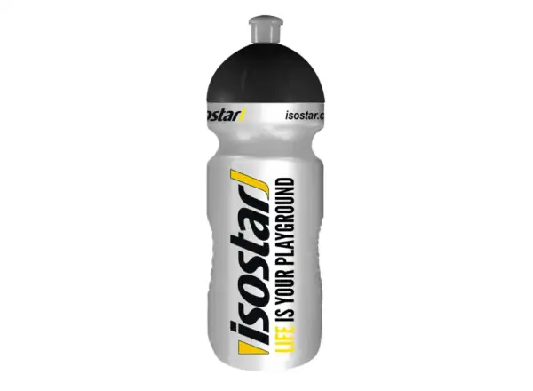 Isostar bottle 0.65l pull-out lid silver