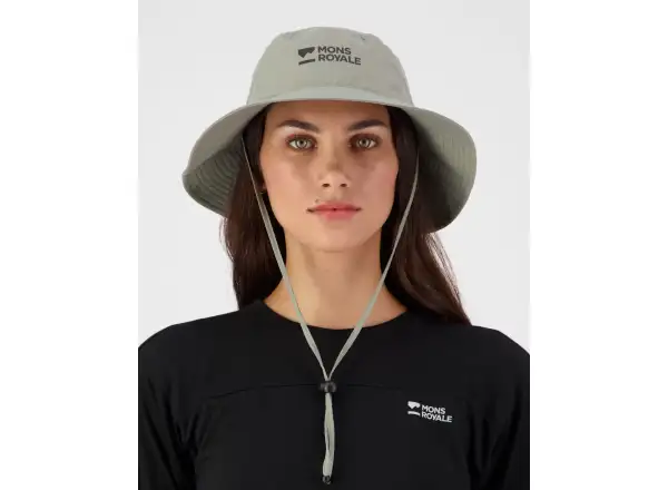 Mons Royale Velocity Bucket Hat hiking hat green