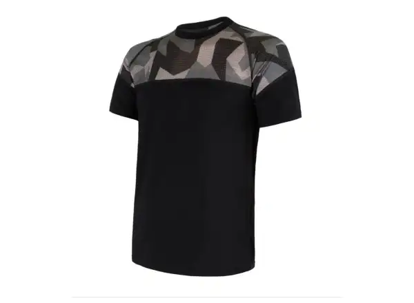 Sensor Merino Impress men's T-shirt short sleeve black/Camo