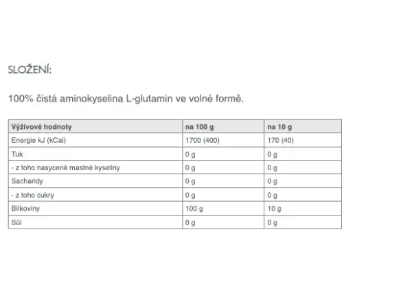 Sponser L-glutamine 100% Pure glutamine 350 g