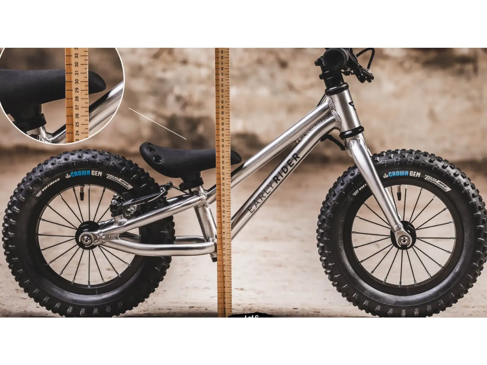 Early Rider Big Foot 12 children's balance bike Brushed Aluminium
