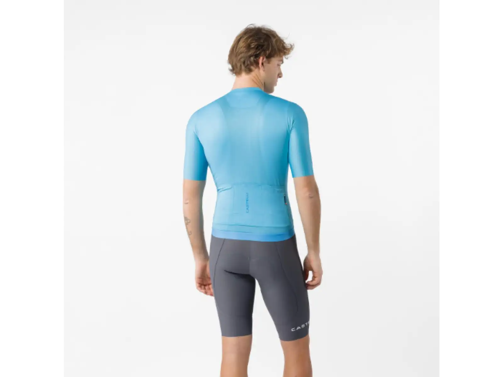 Castelli Espresso 2 men's shorts with pad and bib Smoky Gray