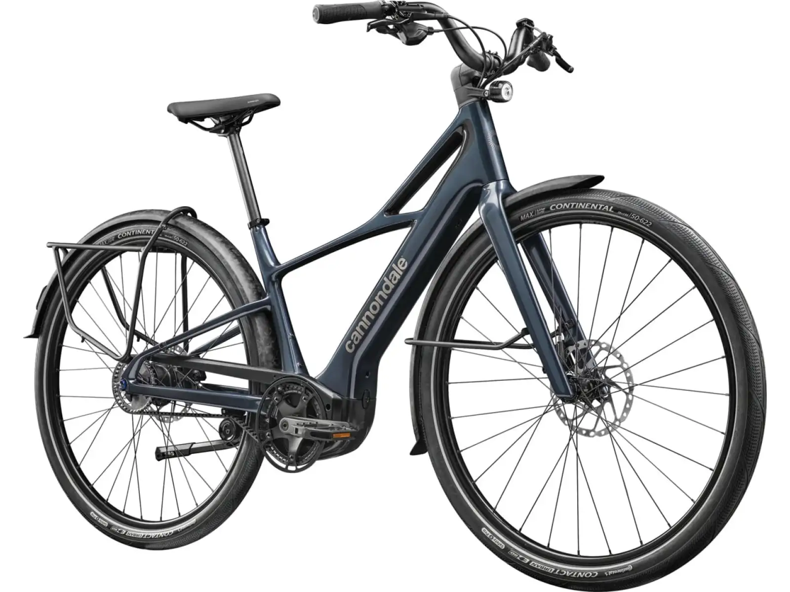 Cannondale FlyingV 2 Tungsten blue city lightweight e-bike