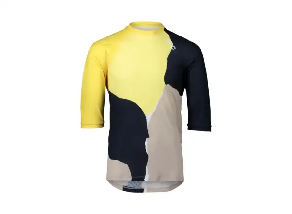POC Pure women's MTB jersey 3/4 sleeve Color Splashes Multi Sulfur Yellow