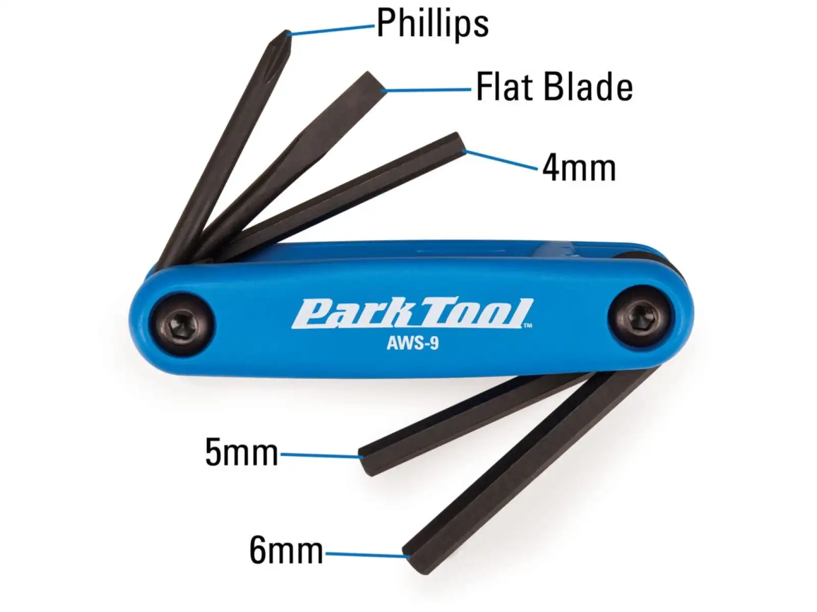 Park Tool AWS-9-2 Folding Set of Wrenches 5 pcs