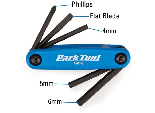 Park Tool AWS-9-2 Folding Set of Wrenches 5 pcs