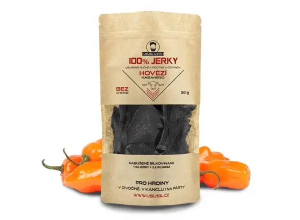 Usušil & syn 100% JERKY Beef Habanero 150 g