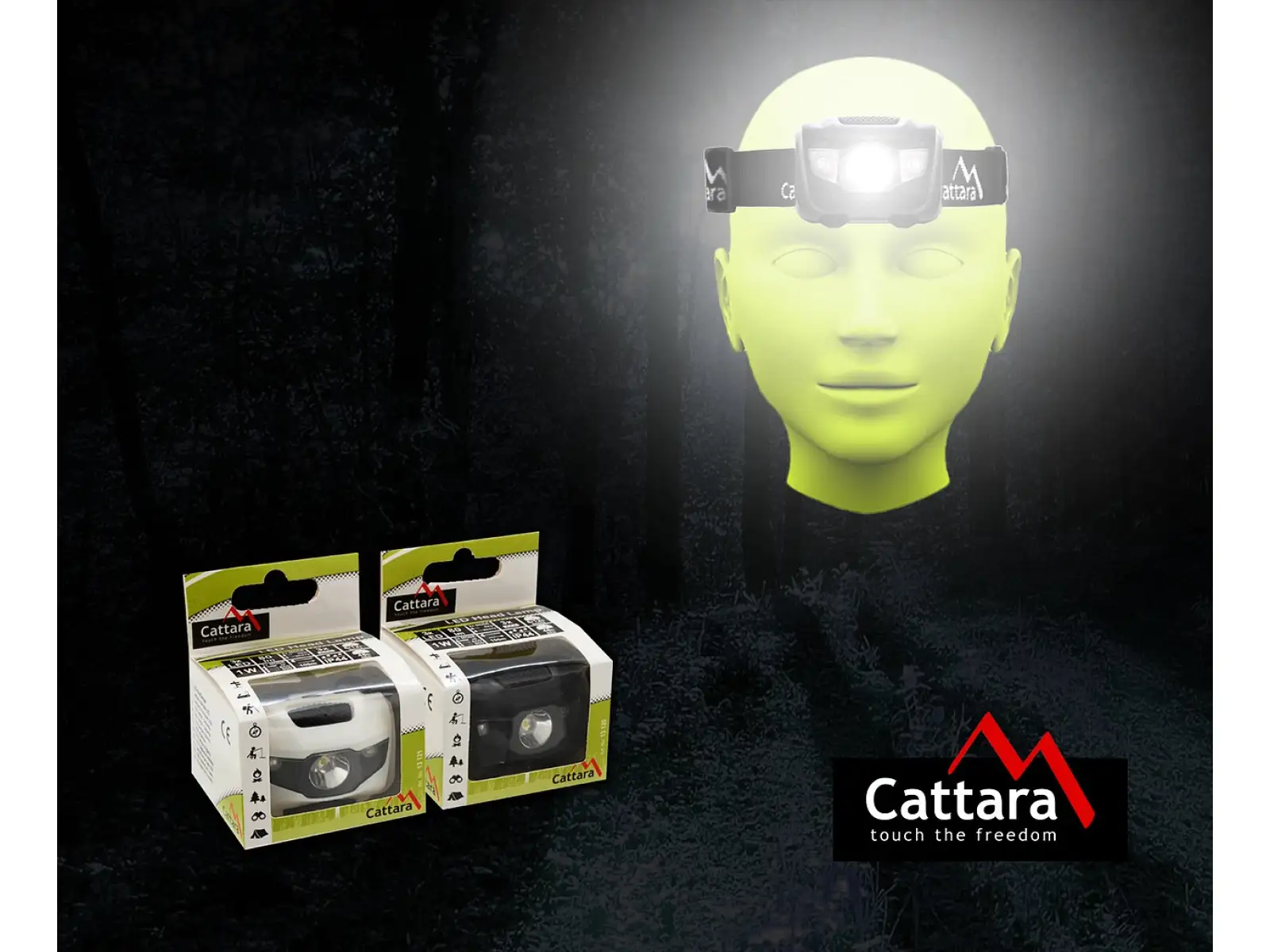 Cattara headlamp LED 80 lm Black