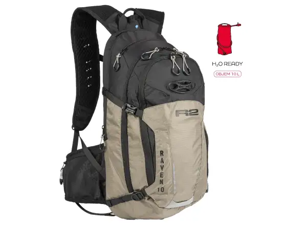 R2 Raven sports backpack 10l beige/black