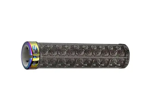 Supacaz Grizips grips Black Clear/Oil Slick Star Ringz