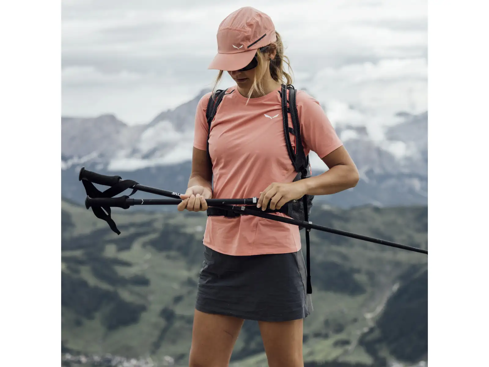 Salewa Puez Aluminum Pro trekking poles Hot Neon Orange