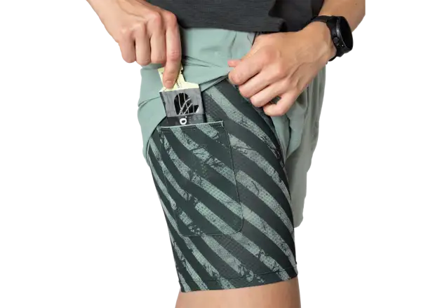 Dynafit Trail 2in1 women's running shorts Jadelite