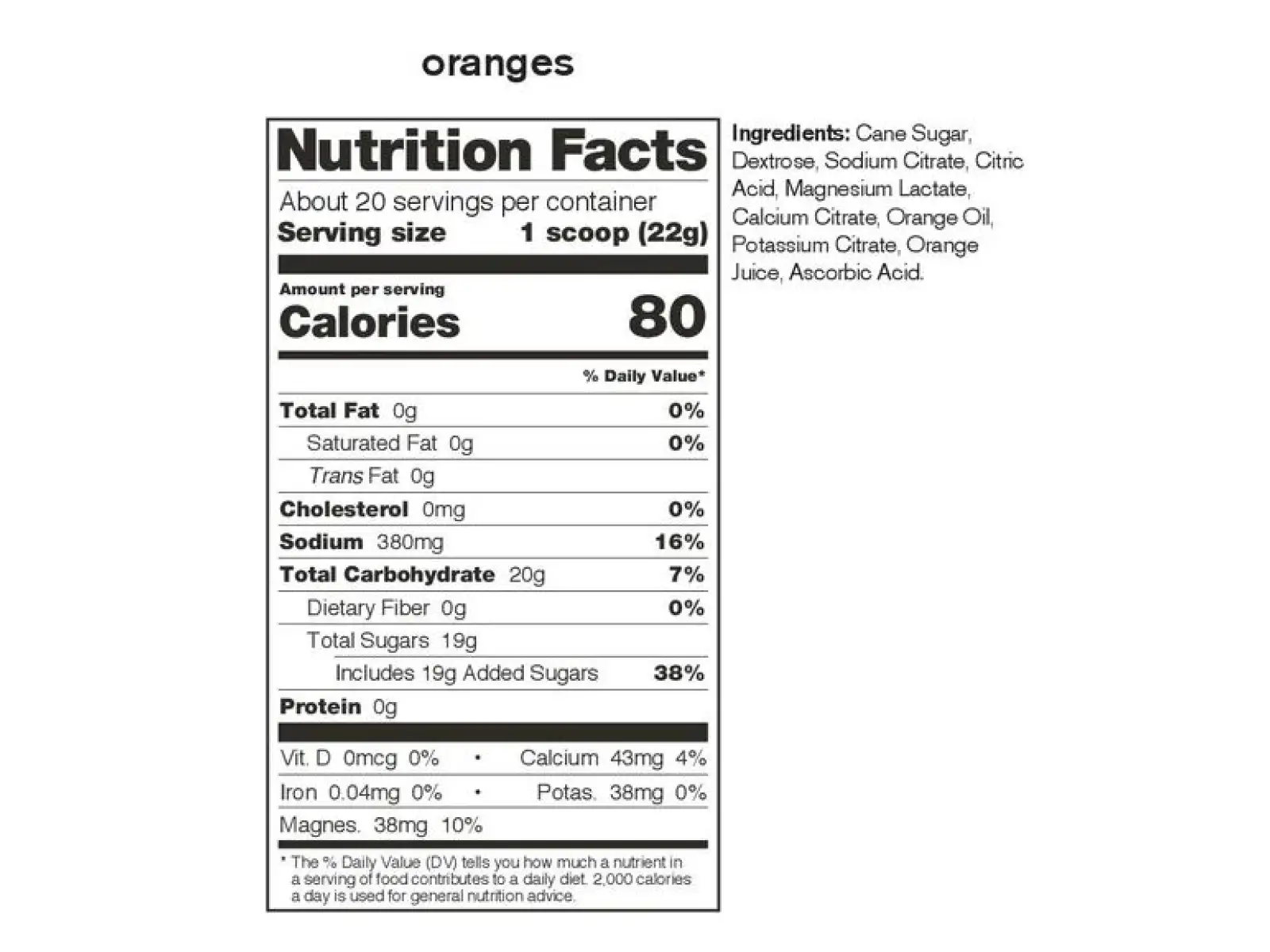 Skratch Labs Hydration Sport Drink Mix isotonic drink 440 g orange
